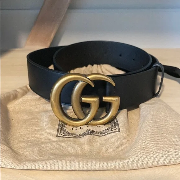 Gucci | Accessories | Large Double G Gucci Black Belt | Poshmark display picture 2